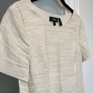 Cream linen dress- knee length